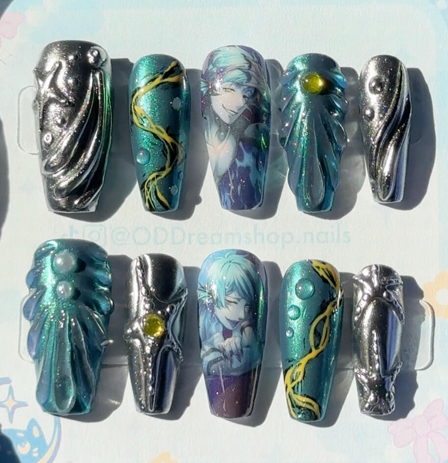 Custom Twisted Wonderland Nails