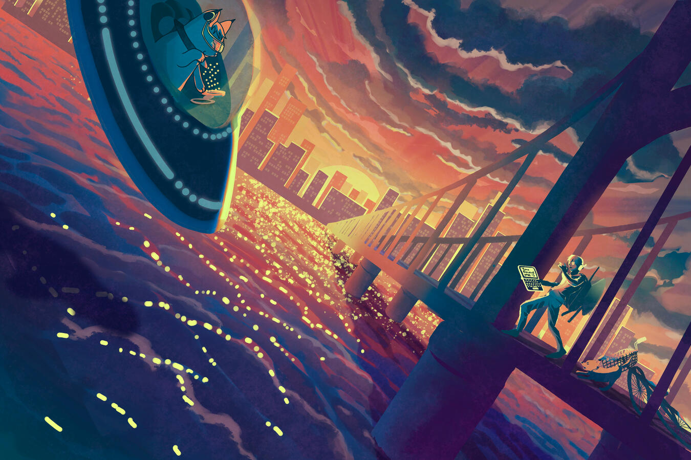 Alien Cat Visiting Earth